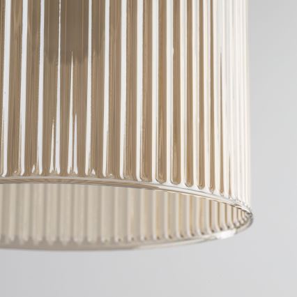 Lustr na lanku SOPHIA 1xE14/10W/230V černá/kouřová béžová