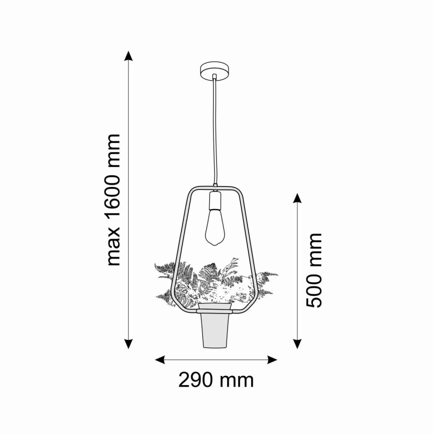 Lustr na lanku SOREN 1xE27/10W/230V