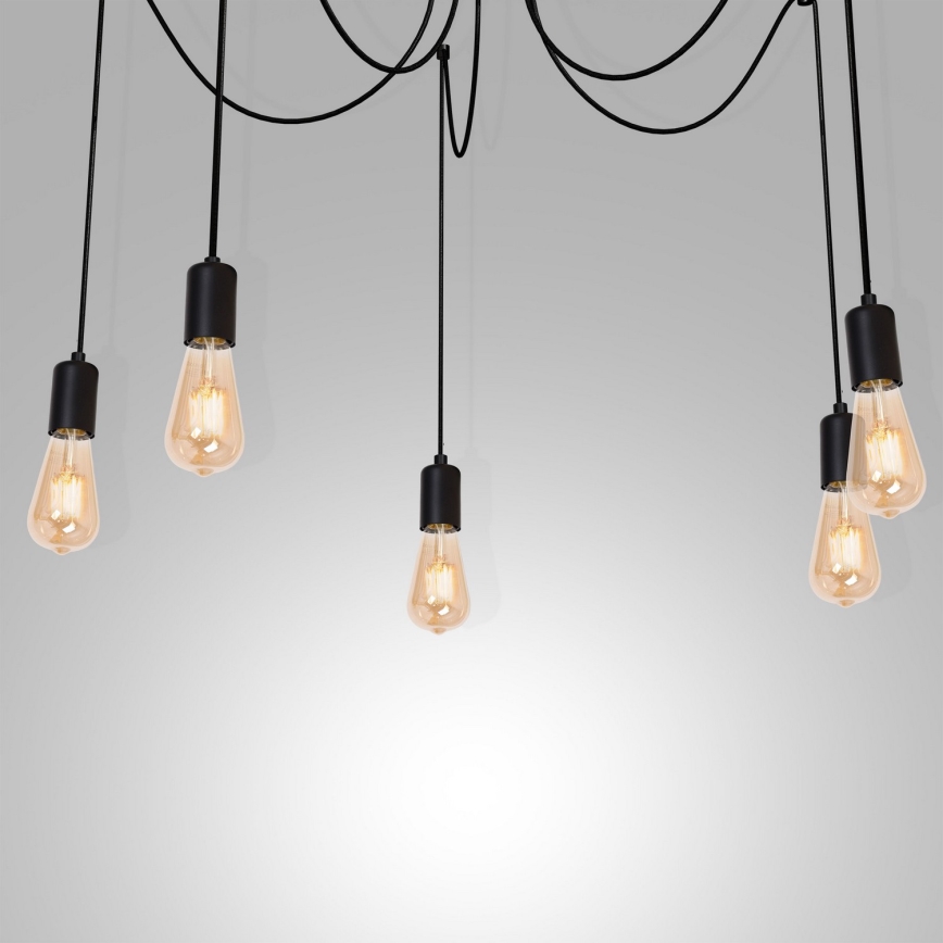 Lustr na lanku SPINDEL 5xE27/60W/230V pavouk