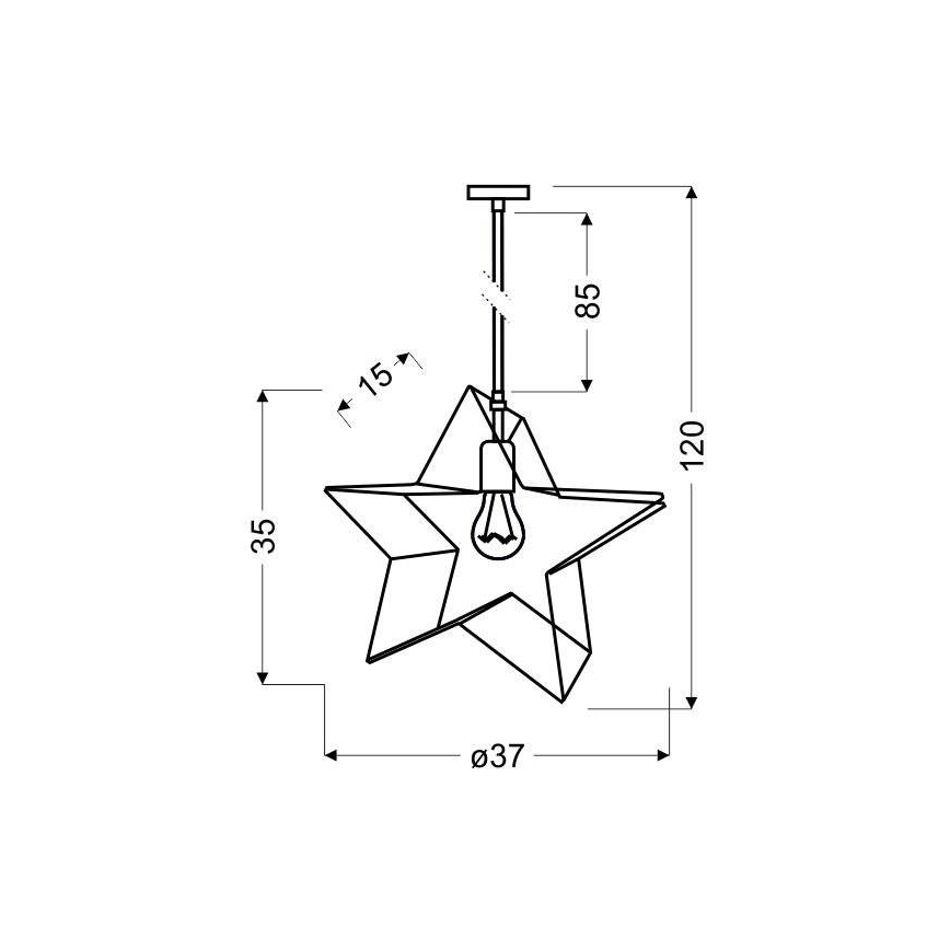 Lustr na lanku STAR 1xE27/60W/230V