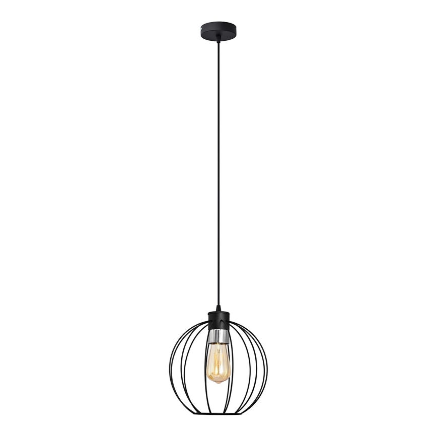 Lustr na lanku STARLIGHT 1xE27/15W/230V černá/stříbná