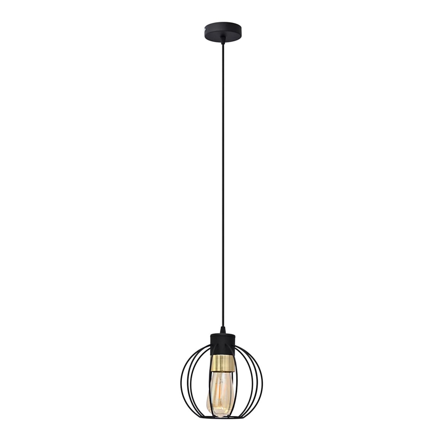 Lustr na lanku STARLIGHT 1xE27/15W/230V černá/zlatá