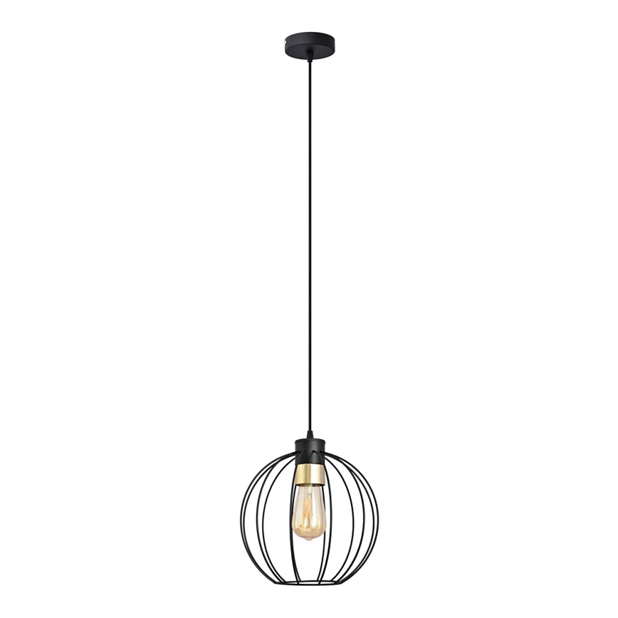 Lustr na lanku STARLIGHT 1xE27/15W/230V černá/zlatá