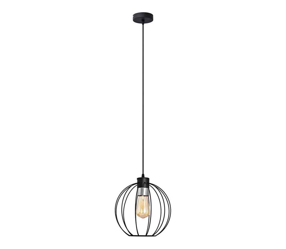 Helam Lustr na lanku STARLIGHT 1xE27/60W/230V černá/stříbná HE1378
