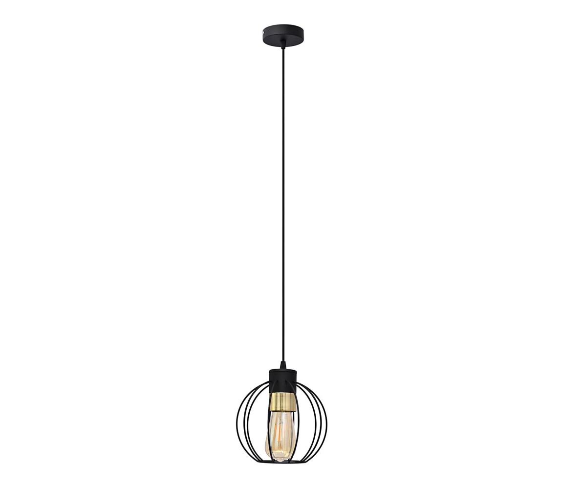 Helam Lustr na lanku STARLIGHT 1xE27/60W/230V černá/zlatá HE1354
