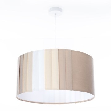 Lustr na lanku STRIPES 1xE27/60W/230V pr. 40 cm béžová