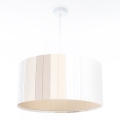 Lustr na lanku STRIPES 1xE27/60W/230V pr. 40 cm krémová
