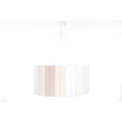 Lustr na lanku STRIPES 1xE27/60W/230V pr. 40 cm krémová