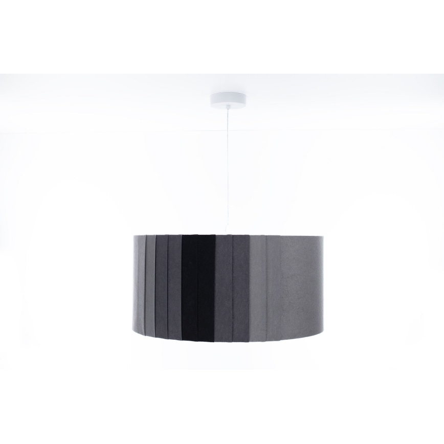Lustr na lanku STRIPES 1xE27/60W/230V pr. 40 cm šedá