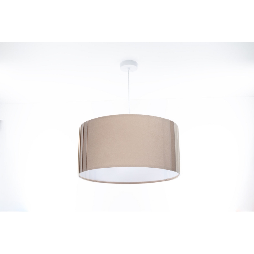Lustr na lanku STRIPES 1xE27/60W/230V pr. 60 cm béžová
