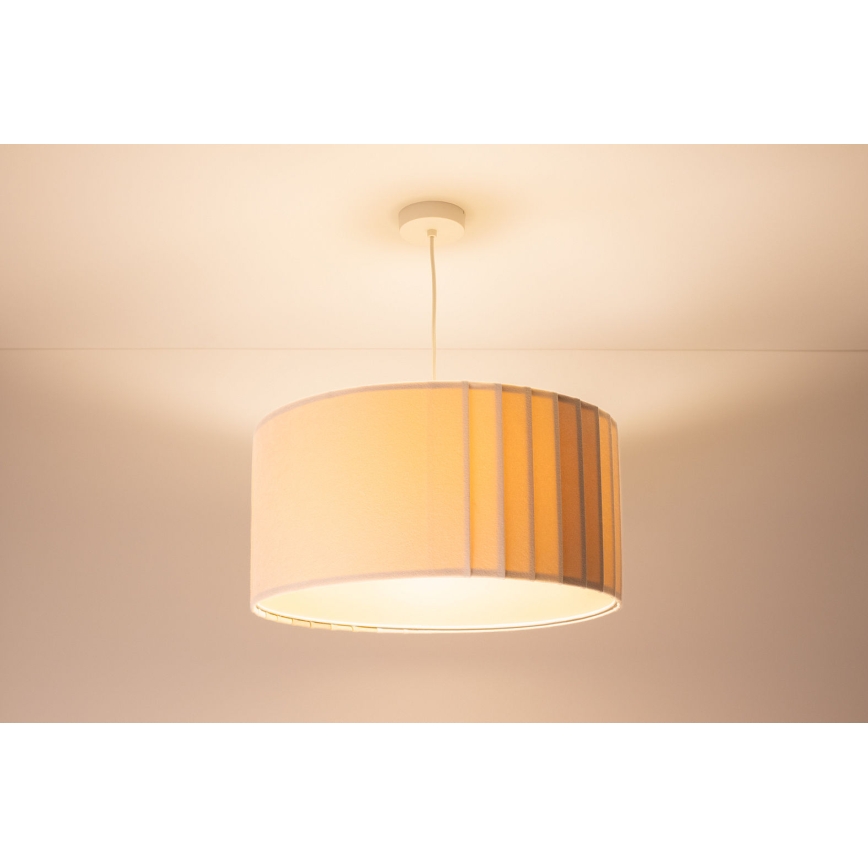 Lustr na lanku STRIPES 1xE27/60W/230V pr. 60 cm krémová