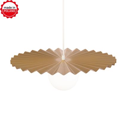 Lustr na lanku SUNPLISS 1xG9/10W/230V pr. 40 cm zlatá/krémová
