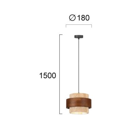 Lustr na lanku SUSAN 1xGX53/15W/230V hnědá/béžová
