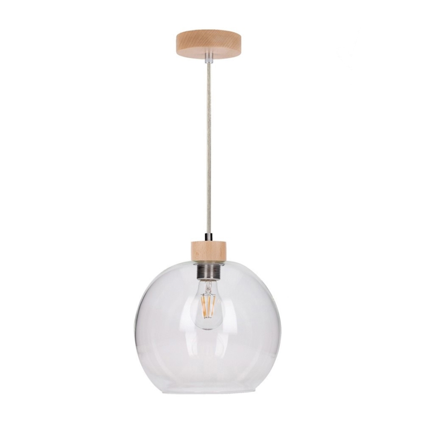 Lustr na lanku SVEA 1xE27/60W/230V bříza