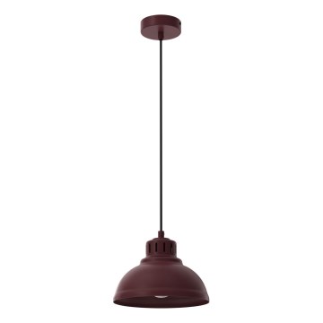 Lustr na lanku SVEN 1xE27/15W/230V burgundy