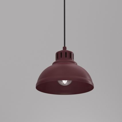 Lustr na lanku SVEN 1xE27/15W/230V burgundy