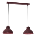 Lustr na lanku SVEN 2xE27/15W/230V burgundy