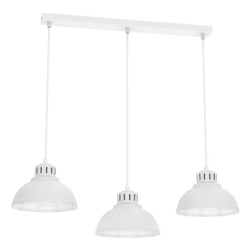 Lustr na lanku SVEN 3xE27/15W/230V bílá