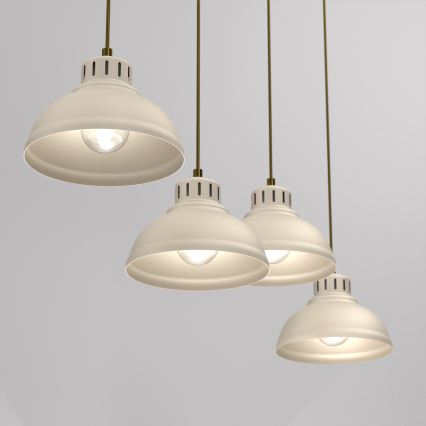 Lustr na lanku SVEN 4xE27/15W/230V béžová
