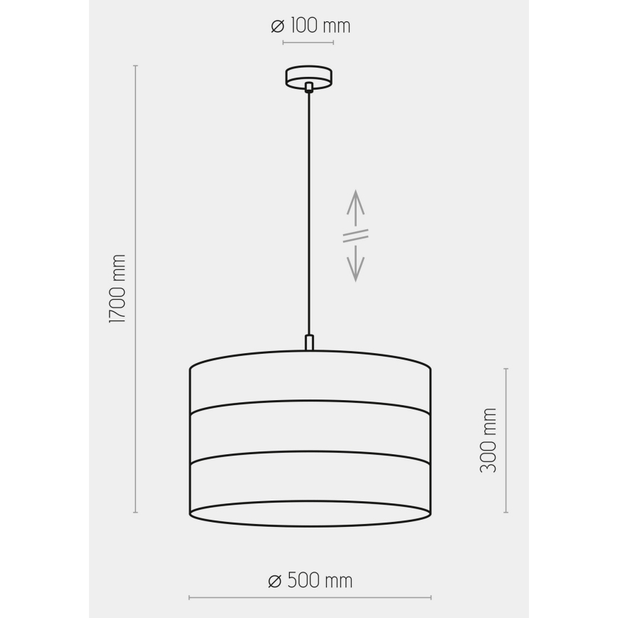 Lustr na lanku TAGO 1xE27/25W/230V bílá/zlatá