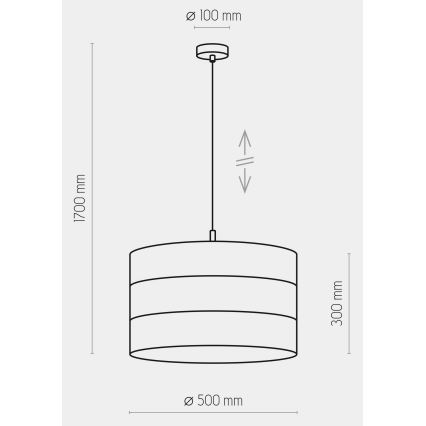 Lustr na lanku TAGO 1xE27/25W/230V černá/zlatá