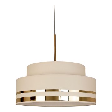Lustr na lanku TAMI 1xE27/60W/230V béžová/zlatá