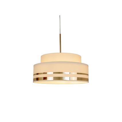Lustr na lanku TAMI 1xE27/60W/230V béžová/zlatá