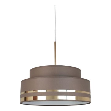 Lustr na lanku TAMI 1xE27/60W/230V hnědá/zlatá