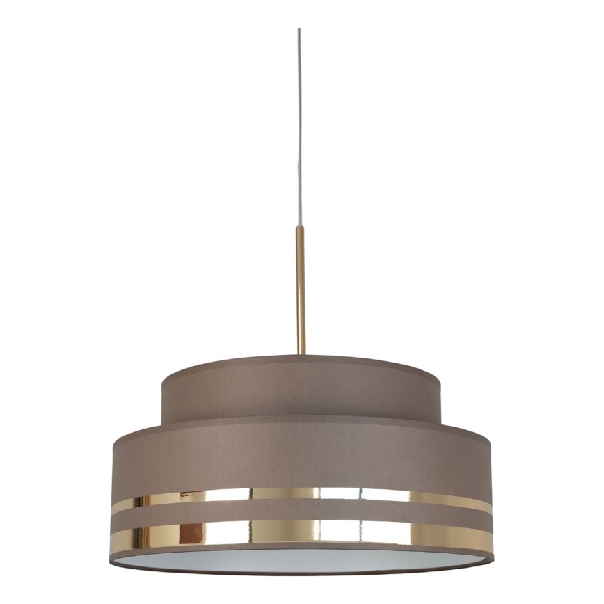 Lustr na lanku TAMI 1xE27/60W/230V hnědá/zlatá