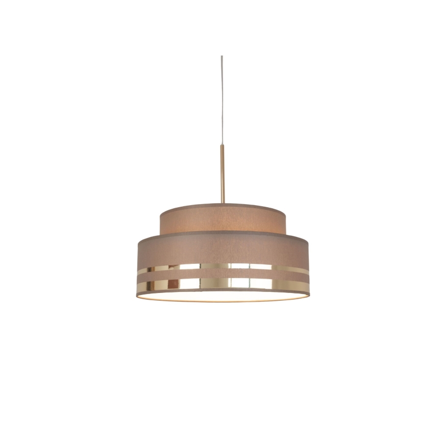 Lustr na lanku TAMI 1xE27/60W/230V hnědá/zlatá