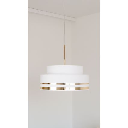 Lustr na lanku TAMI 1xE27/60W/230V krémová/zlatá