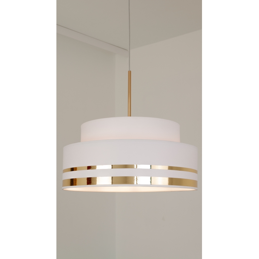 Lustr na lanku TAMI 1xE27/60W/230V krémová/zlatá