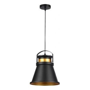 Lustr na lanku TAO 1xE27/60W/230V pr. 25 cm černá