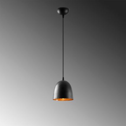 Lustr na lanku TATTOO 1xE27/40W/230V pr. 16 cm černá
