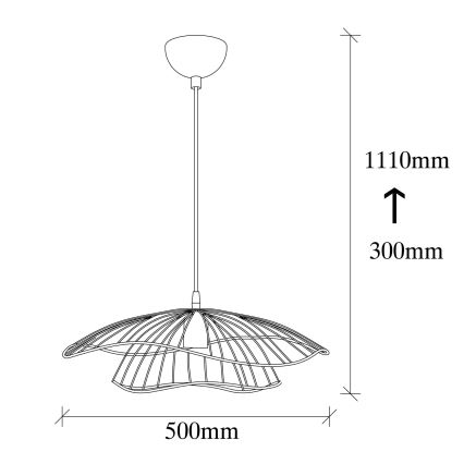 Lustr na lanku TEL 1xE27/40W/230V