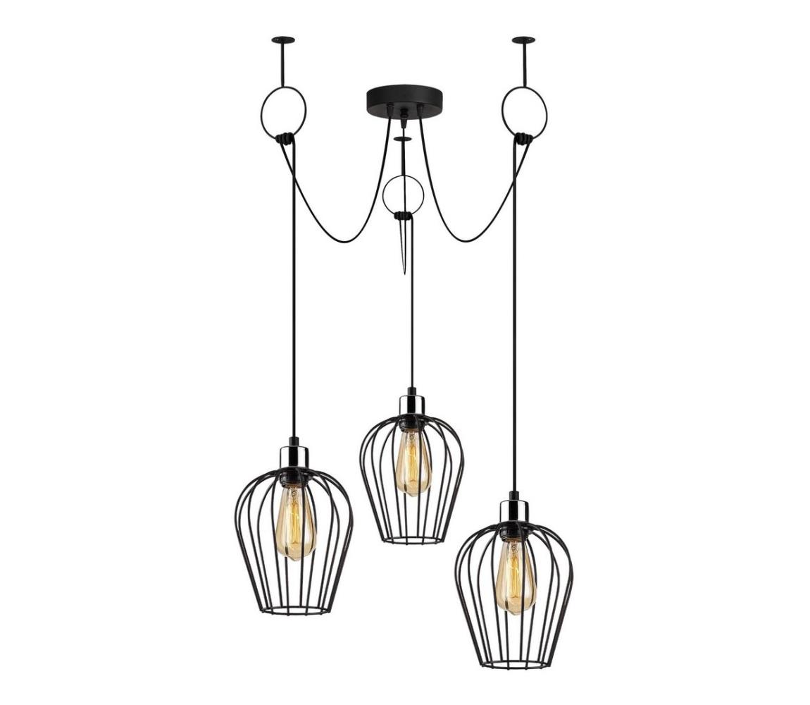 Asir Lustr na lanku TEL 3xE27/40W/230V AS0038