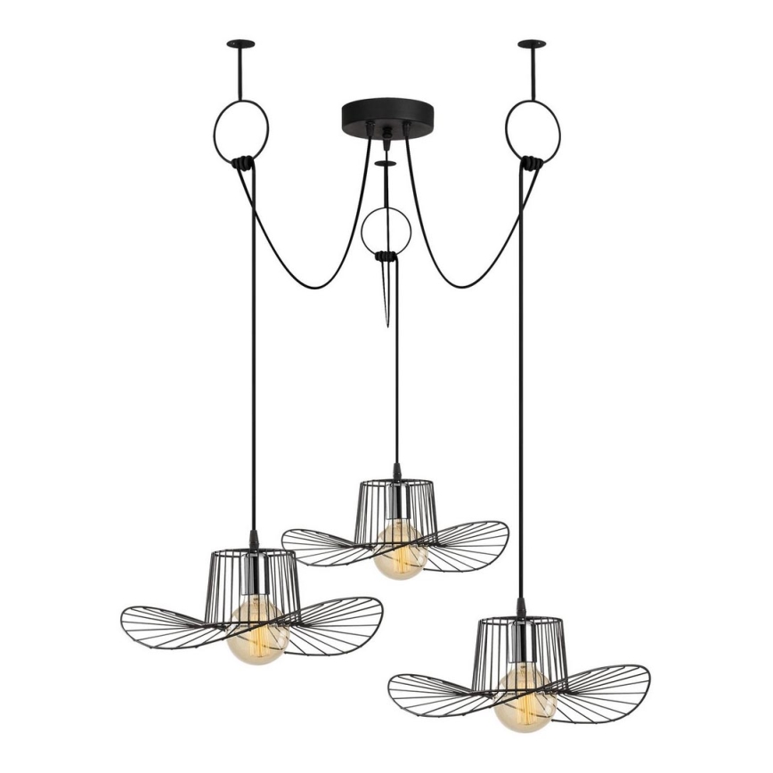 Lustr na lanku TEL 3xE27/40W/230V pavouk