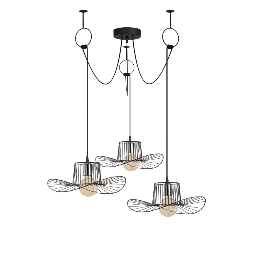 Lustr na lanku TEL 3xE27/40W/230V pavouk