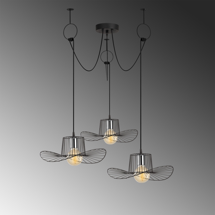 Lustr na lanku TEL 3xE27/40W/230V pavouk