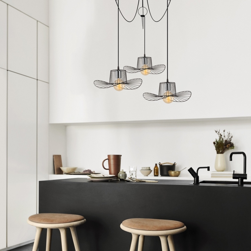 Lustr na lanku TEL 3xE27/40W/230V pavouk