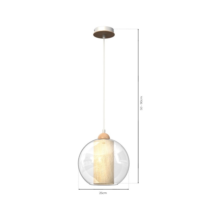 Lustr na lanku TELA 1xE27/60W/230V pr. 25 cm