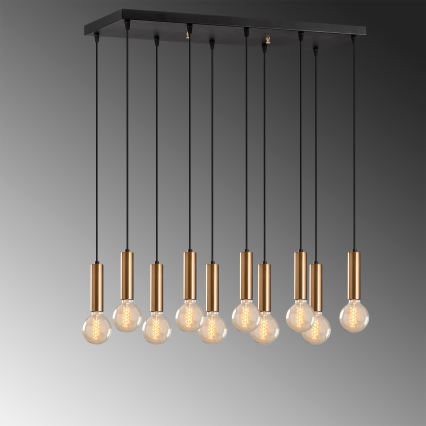 Lustr na lanku TEMPO 10xE27/40W/230V zlatá