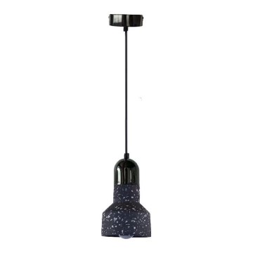 Lustr na lanku TERRAZZO 1xE27/60W/230V pr. 12 cm černá