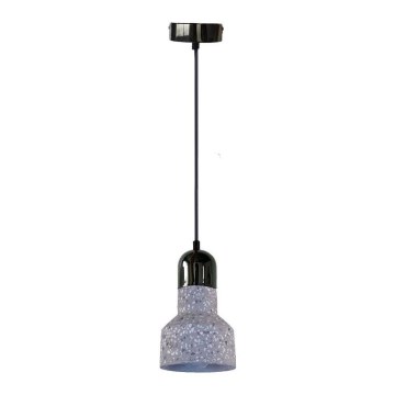 Lustr na lanku TERRAZZO 1xE27/60W/230V pr. 12 cm šedá