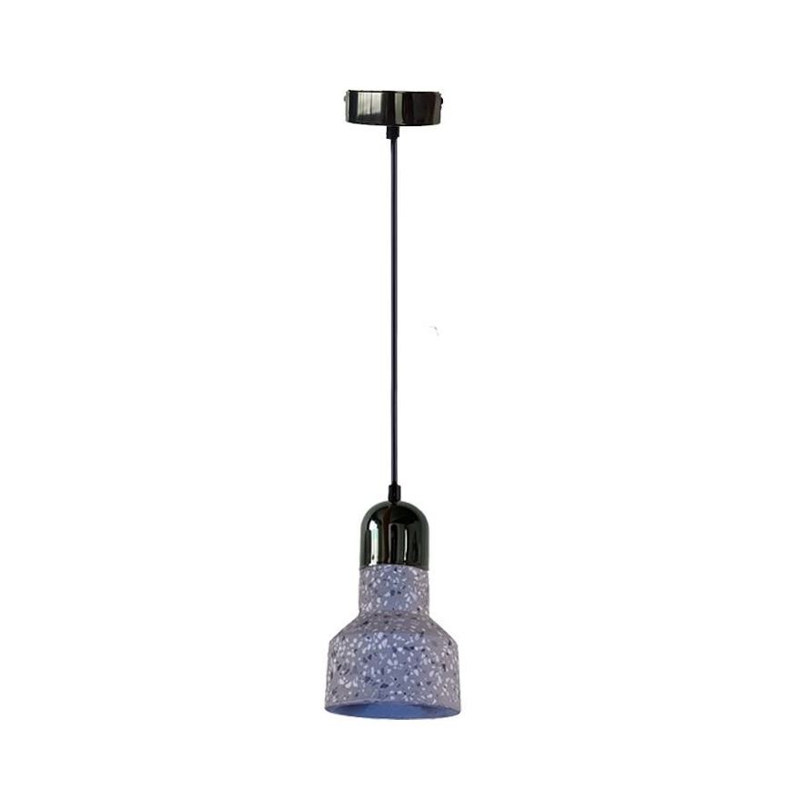 Lustr na lanku TERRAZZO 1xE27/60W/230V pr. 12 cm šedá