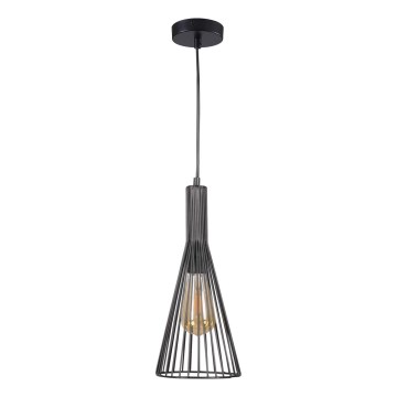 Lustr na lanku TIANA 1xE27/20W/230V pr. 15,5 cm černá