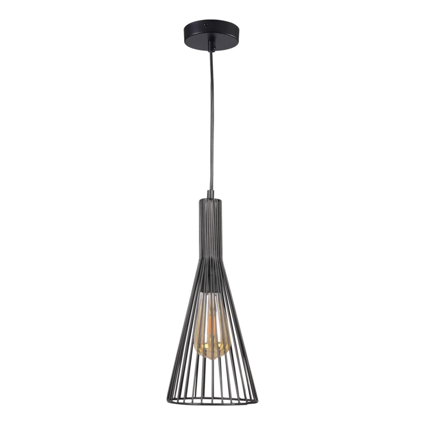 Lustr na lanku TIANA 1xE27/20W/230V pr. 15,5 cm černá