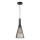 Lustr na lanku TIANA 1xE27/20W/230V pr. 15,5 cm černá