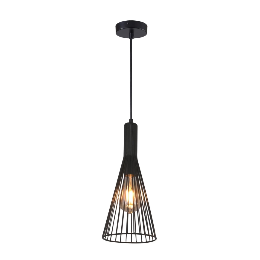 Lustr na lanku TIANA 1xE27/20W/230V pr. 15,5 cm černá