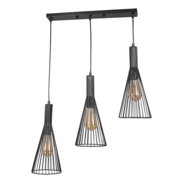 Lustr na lanku TIANA 3xE27/20W/230V černá